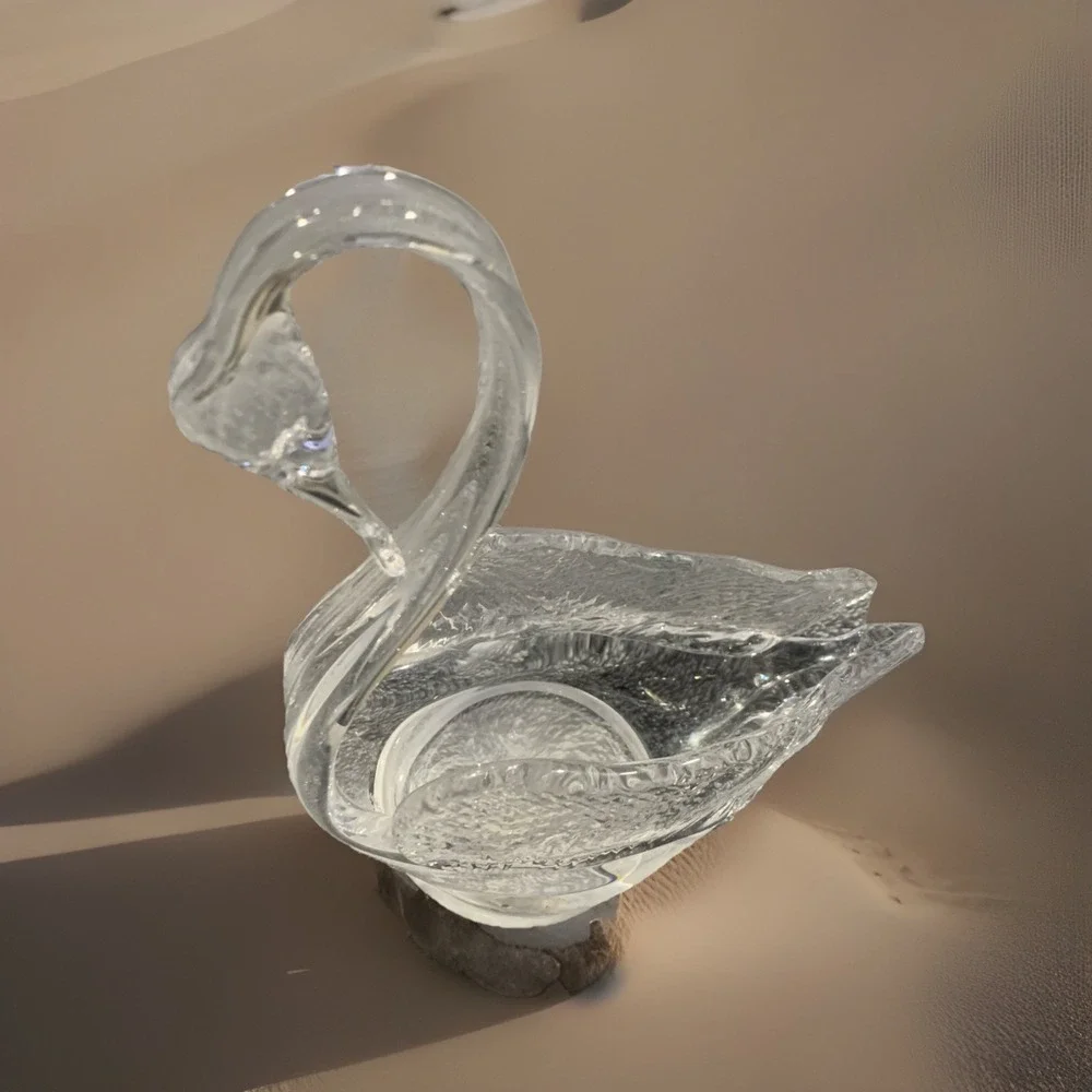 Vintage Cavan Ireland Crystal‎ Swan candy dish